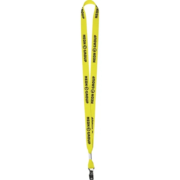 5-8 Wide Neon Polyester Web Lanyard - 5-8 Wide Neon Polyester Web Lanyard - Image 1 of 30