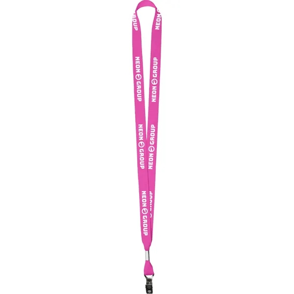 5-8 Wide Neon Polyester Web Lanyard - 5-8 Wide Neon Polyester Web Lanyard - Image 2 of 30