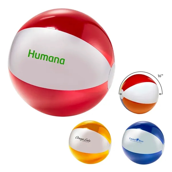 Translucent 16" Two Tone Beach Ball - Translucent 16" Two Tone Beach Ball - Image 0 of 4