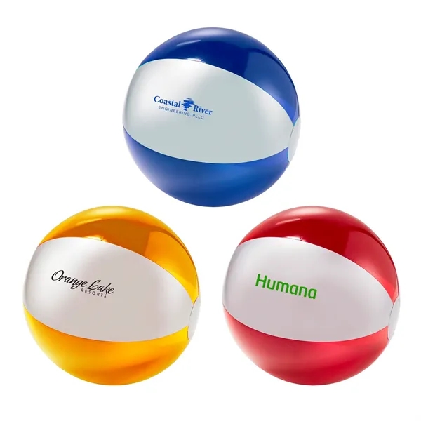 Translucent 16" Two Tone Beach Ball - Translucent 16" Two Tone Beach Ball - Image 4 of 4