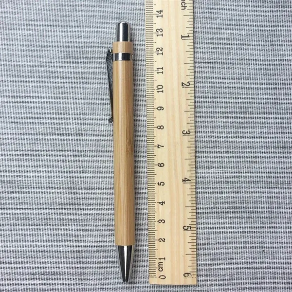 Retractable Bamboo Ballpoint Pen - Retractable Bamboo Ballpoint Pen - Image 2 of 4