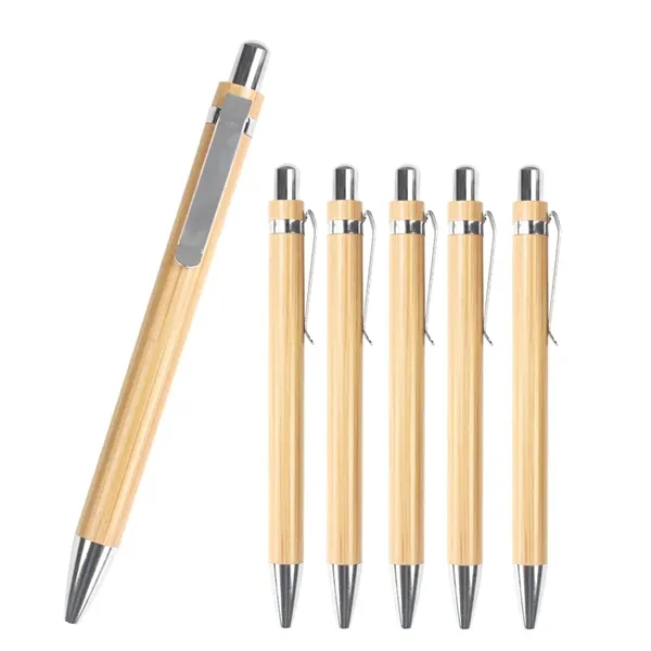 Retractable Bamboo Ballpoint Pen - Retractable Bamboo Ballpoint Pen - Image 4 of 4