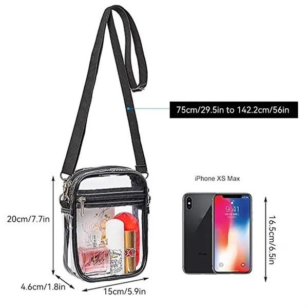 Outdoor Transparent Crossbody Purse Bag  Clear Handbag - Outdoor Transparent Crossbody Purse Bag  Clear Handbag - Image 1 of 6