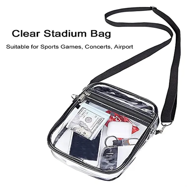Outdoor Transparent Crossbody Purse Bag  Clear Handbag - Outdoor Transparent Crossbody Purse Bag  Clear Handbag - Image 3 of 6