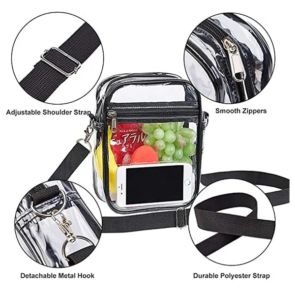 Outdoor Transparent Crossbody Purse Bag  Clear Handbag - Outdoor Transparent Crossbody Purse Bag  Clear Handbag - Image 4 of 6