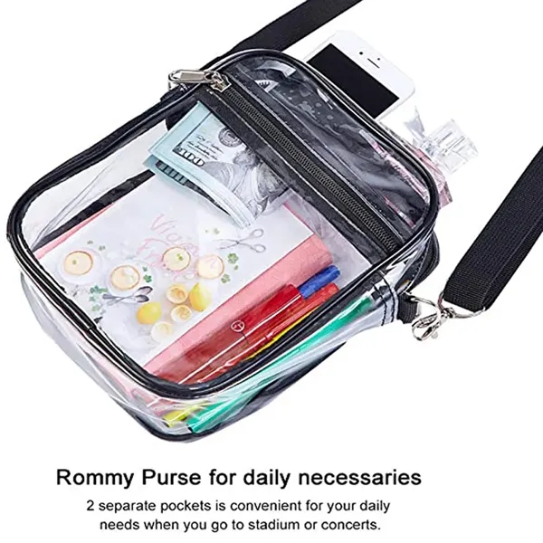 Outdoor Transparent Crossbody Purse Bag  Clear Handbag - Outdoor Transparent Crossbody Purse Bag  Clear Handbag - Image 5 of 6