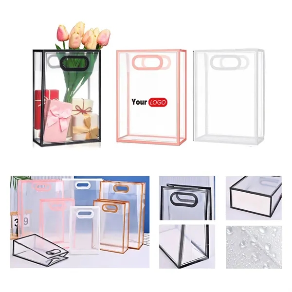 Clear Plastic Gift Bag with Handle Reusable - Clear Plastic Gift Bag with Handle Reusable - Image 0 of 0