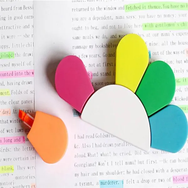 5 in 1 Flower Watercolor Fluorescent Pen Petals Highlighters - 5 in 1 Flower Watercolor Fluorescent Pen Petals Highlighters - Image 4 of 4