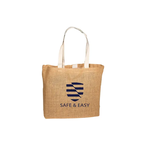 Eco-Green Jute Tote Bag - Eco-Green Jute Tote Bag - Image 2 of 2