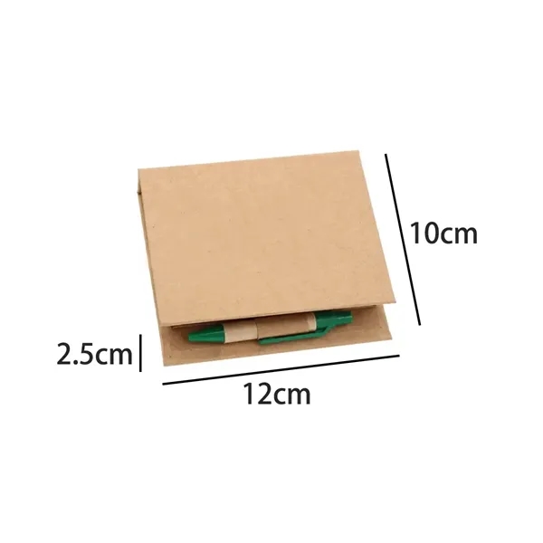 Eco Sticky Note Set with Pen and Ruler Cover - Eco Sticky Note Set with Pen and Ruler Cover - Image 1 of 5