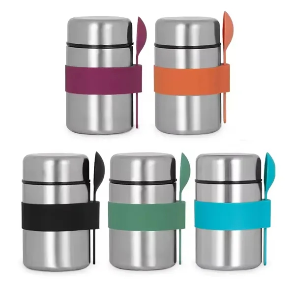 13oz. Width Mouth Thermo w/ Spoon - 13oz. Width Mouth Thermo w/ Spoon - Image 2 of 5