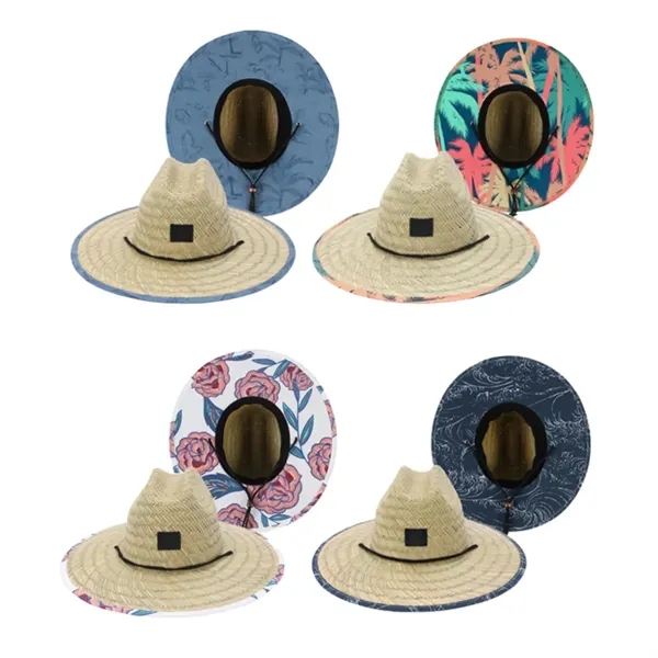 Customized Summer Beach Sun Straw Hats - Customized Summer Beach Sun Straw Hats - Image 2 of 4