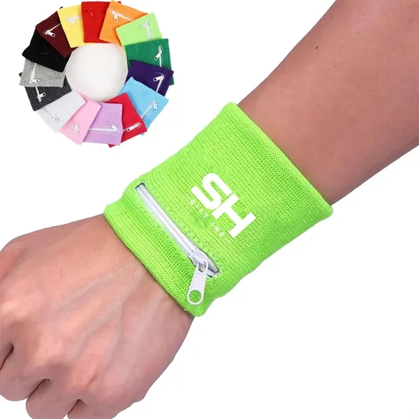 Wrist Wallet Wristband with Zipper - Wrist Wallet Wristband with Zipper - Image 0 of 1
