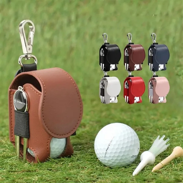 Golfing Ball Holder Small Tee Organizer Pu Bag - Golfing Ball Holder Small Tee Organizer Pu Bag - Image 1 of 1