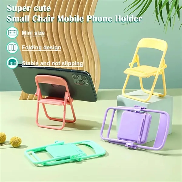 Mini Folding Chair Cell Phone Stand Holder - Mini Folding Chair Cell Phone Stand Holder - Image 2 of 2