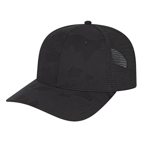 Nylon Blend Camo Trucker Mesh Back Cap - Nylon Blend Camo Trucker Mesh Back Cap - Image 7 of 8