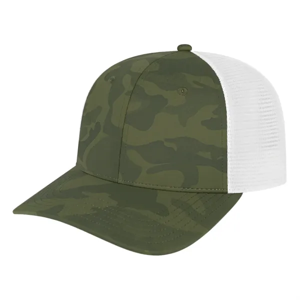 Nylon Blend Camo Trucker Mesh Back Cap - Nylon Blend Camo Trucker Mesh Back Cap - Image 8 of 8