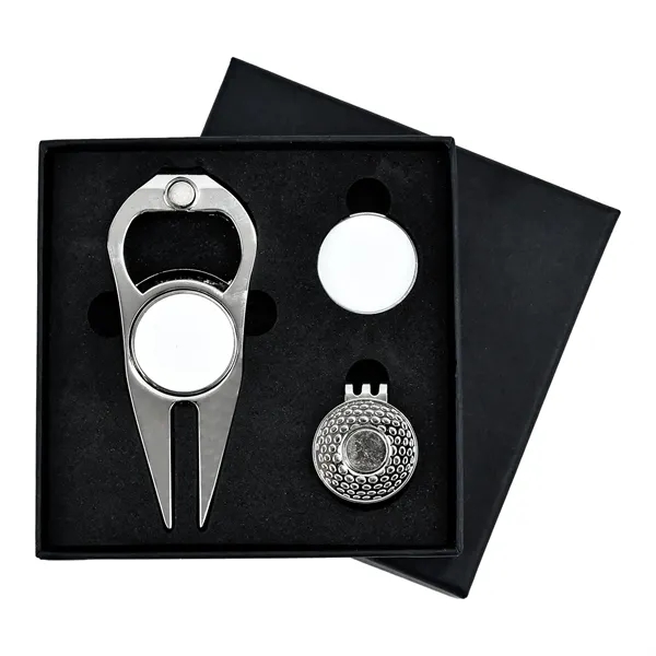 TiTUS® 3-in-1 Golf Tool Set - Divot Tool, Ball Marker & Cap - TiTUS® 3-in-1 Golf Tool Set - Divot Tool, Ball Marker & Cap - Image 3 of 6