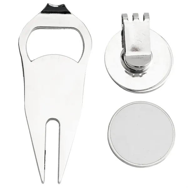 TiTUS® 3-in-1 Golf Tool Set - Divot Tool, Ball Marker & Cap - TiTUS® 3-in-1 Golf Tool Set - Divot Tool, Ball Marker & Cap - Image 6 of 6