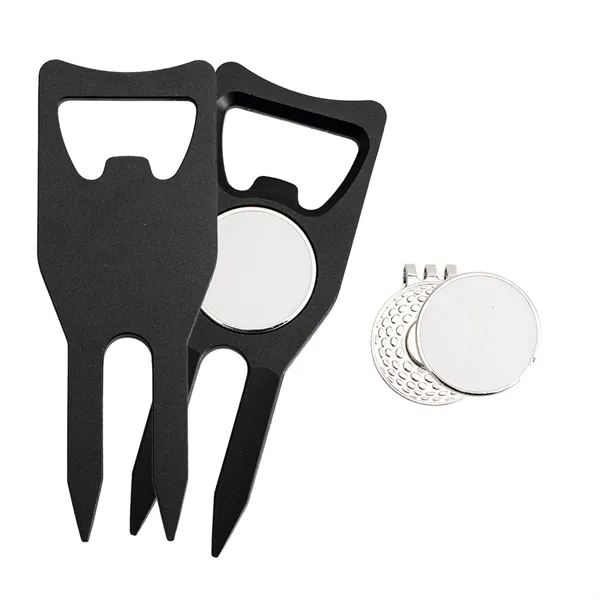 TiTUS® Golf Tool Set -Divot Tool, Ball Marker & Cap Clip - TiTUS® Golf Tool Set -Divot Tool, Ball Marker & Cap Clip - Image 2 of 4