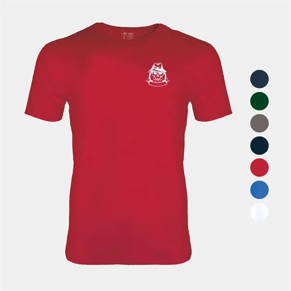 Velvet Jersey Men's Crew Neck Tee with Set-In Sleeves