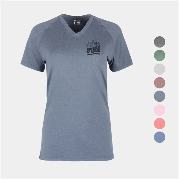 Evo Heather Women's Performance V-Neck Tee