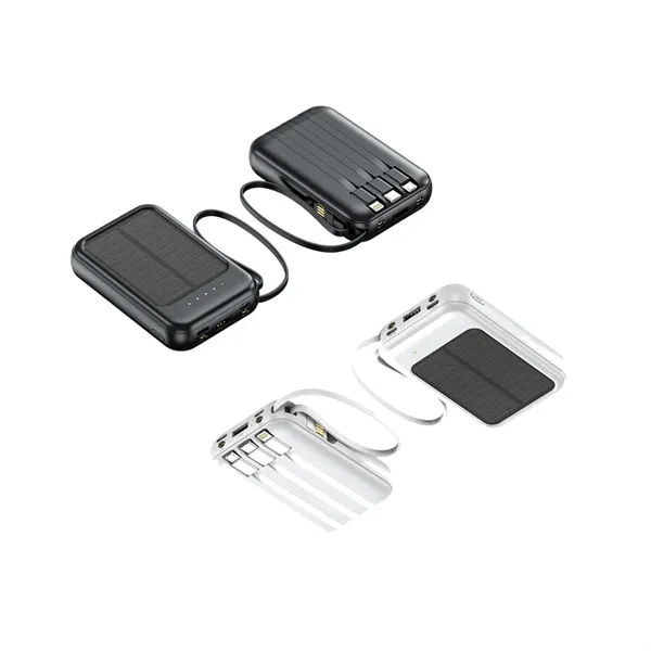 10000mAh Outdoor Mini Solar Power Banks with Built-in Cable - 10000mAh Outdoor Mini Solar Power Banks with Built-in Cable - Image 8 of 8