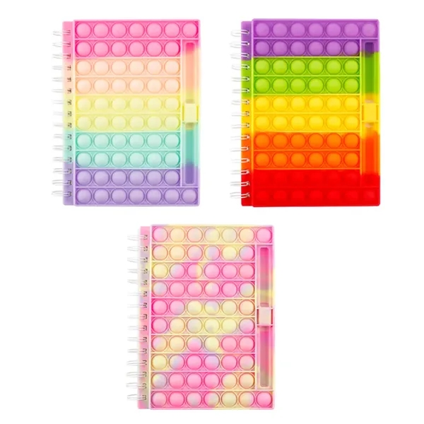 Spiral Bubble Push Pop Fidget Silicon Toy Notebook - Spiral Bubble Push Pop Fidget Silicon Toy Notebook - Image 2 of 4