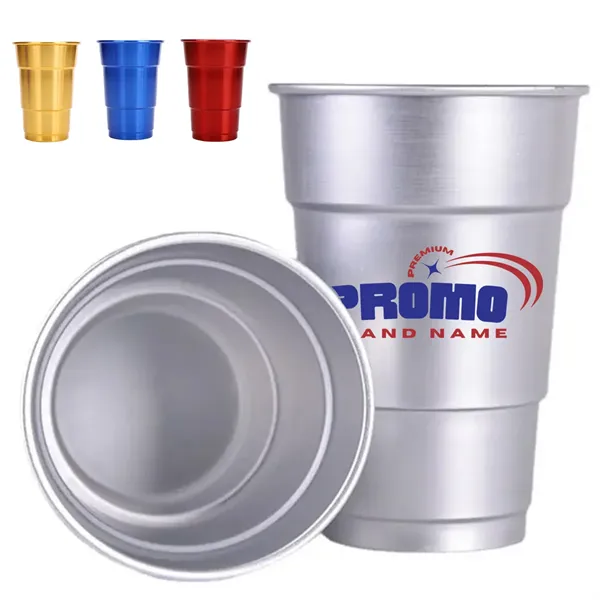 17oz. Custom Stackable Aluminum Cup Beer Mug - 17oz. Custom Stackable Aluminum Cup Beer Mug - Image 0 of 5