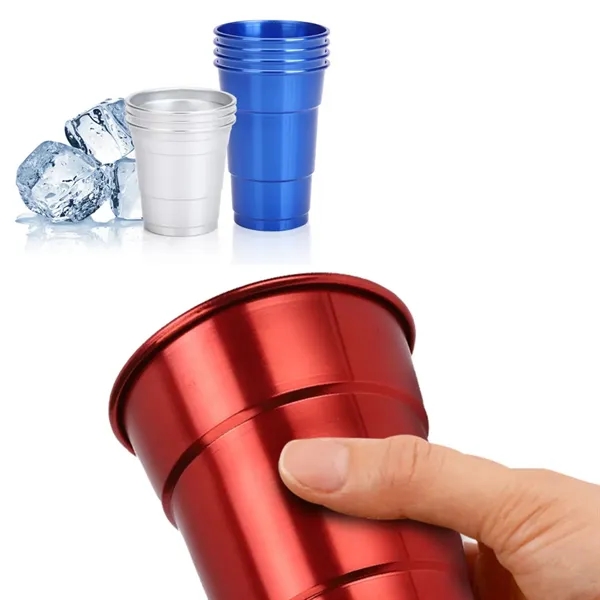 17oz. Custom Stackable Aluminum Cup Beer Mug - 17oz. Custom Stackable Aluminum Cup Beer Mug - Image 3 of 5