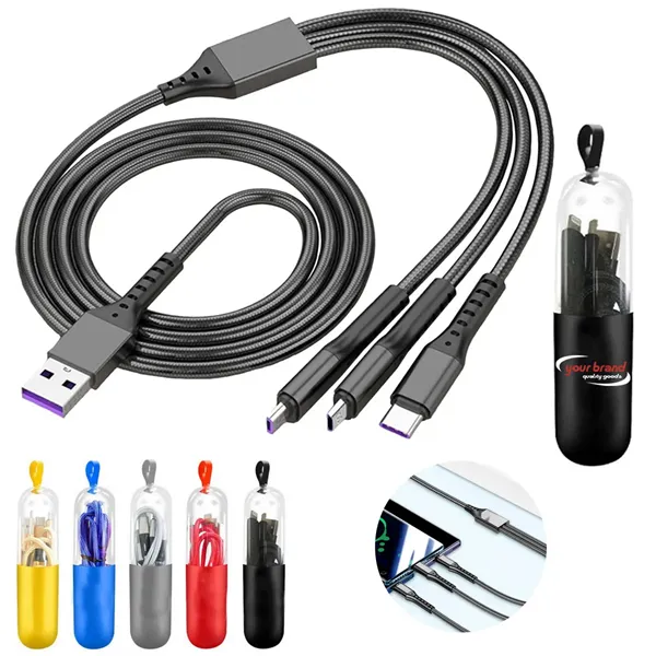 3 in 1 Fast Charging Cable For Phones & Most Devices - 3 in 1 Fast Charging Cable For Phones & Most Devices - Image 0 of 4