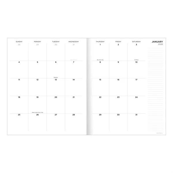 2026 Washed Oak Large Monthly Planner - 2026 Washed Oak Large Monthly Planner - Image 1 of 5