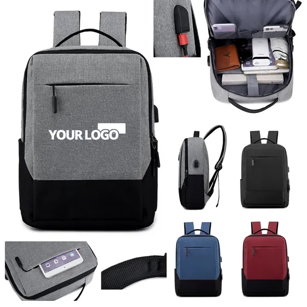 Light Travel Casual Laptop Backpack with USB Charging Port