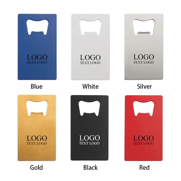 Stainless Steel Beer Bottle Opener Business Card - Stainless Steel Beer Bottle Opener Business Card - Image 1 of 9