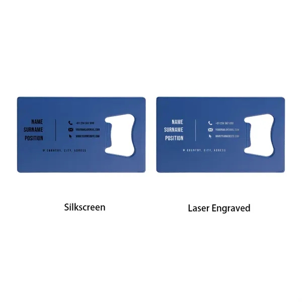 Stainless Steel Beer Bottle Opener Business Card - Stainless Steel Beer Bottle Opener Business Card - Image 3 of 9