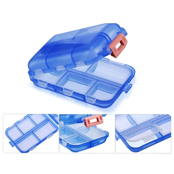 10-Compartment Pill Box with 147 Medication Label Stickers - 10-Compartment Pill Box with 147 Medication Label Stickers - Image 3 of 6