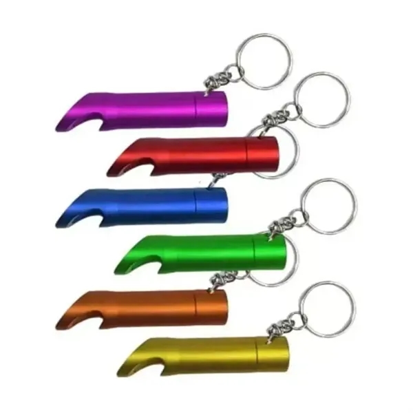 Aluminum LED Bottle Opener Keychain with Custom Logo - Aluminum LED Bottle Opener Keychain with Custom Logo - Image 2 of 4