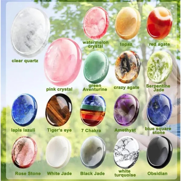 Thumb Worry Stone Crystal Anxiety Stress Relief Meditation - Thumb Worry Stone Crystal Anxiety Stress Relief Meditation - Image 1 of 6