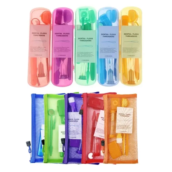 Orthodontic Oral Care Kit 8 Piece Set with Brush Floss - Orthodontic Oral Care Kit 8 Piece Set with Brush Floss - Image 2 of 6