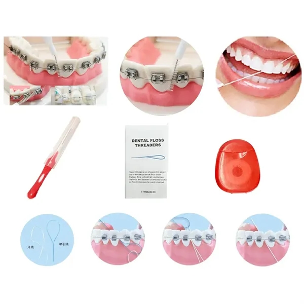 Orthodontic Oral Care Kit 8 Piece Set with Brush Floss - Orthodontic Oral Care Kit 8 Piece Set with Brush Floss - Image 3 of 6