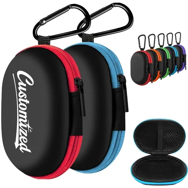 EVA Oval Earbud Cable Organizer Case - EVA Oval Earbud Cable Organizer Case - Image 0 of 6