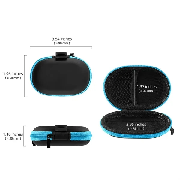 EVA Oval Earbud Cable Organizer Case - EVA Oval Earbud Cable Organizer Case - Image 1 of 6