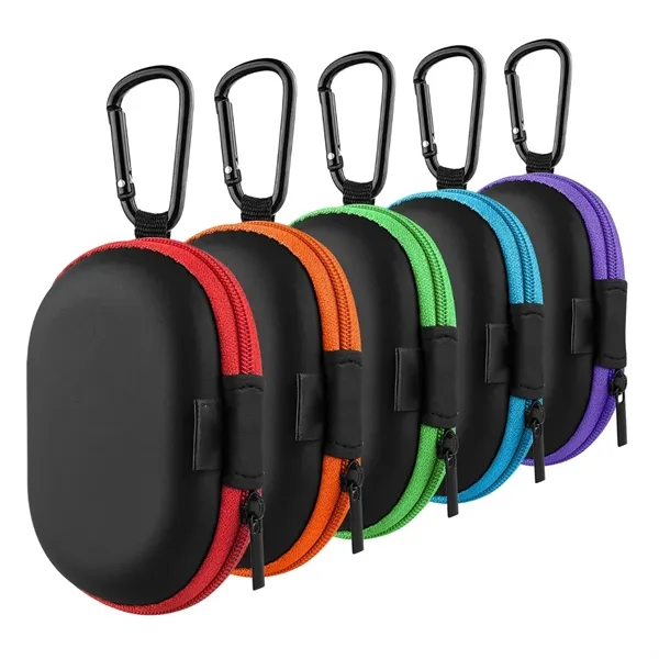 EVA Oval Earbud Cable Organizer Case - EVA Oval Earbud Cable Organizer Case - Image 2 of 6