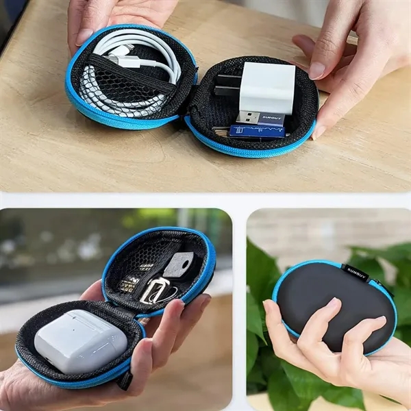 EVA Oval Earbud Cable Organizer Case - EVA Oval Earbud Cable Organizer Case - Image 6 of 6