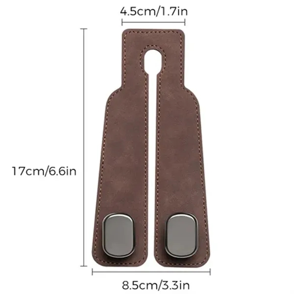 Suede Leather Car Seat Back Double Hook - Suede Leather Car Seat Back Double Hook - Image 1 of 11