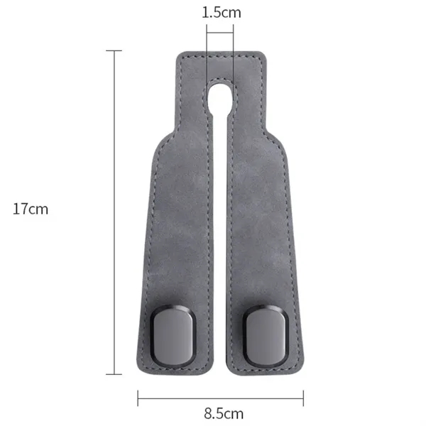 Suede Leather Car Seat Back Double Hook - Suede Leather Car Seat Back Double Hook - Image 5 of 11