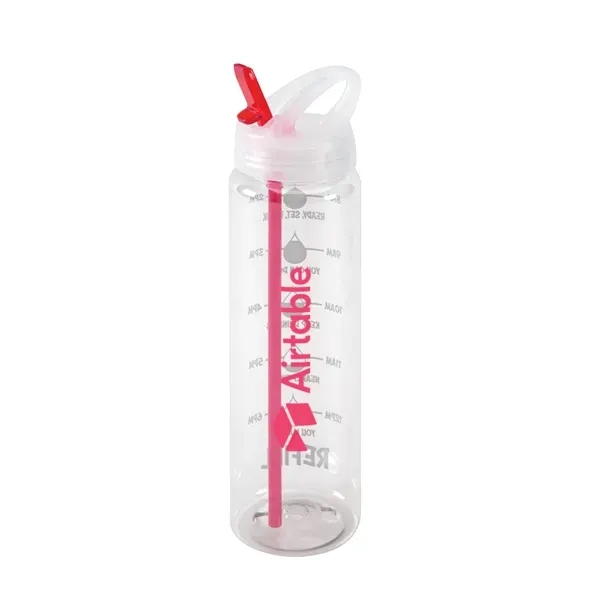 Water Bottle with Flip Up Spout & Hydration Mark - 32 Oz. - Water Bottle with Flip Up Spout & Hydration Mark - 32 Oz. - Image 2 of 6