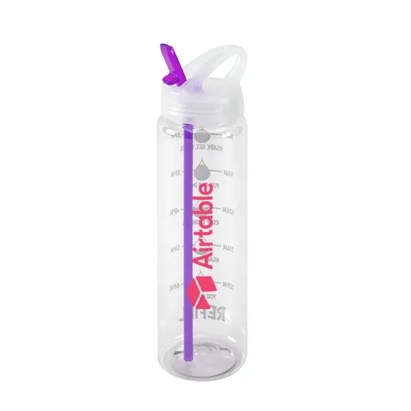 Water Bottle with Flip Up Spout & Hydration Mark - 32 Oz. - Water Bottle with Flip Up Spout & Hydration Mark - 32 Oz. - Image 3 of 6