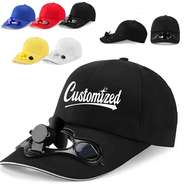 Solar Powered Fan Cap with Sun Protection - Solar Powered Fan Cap with Sun Protection - Image 0 of 5