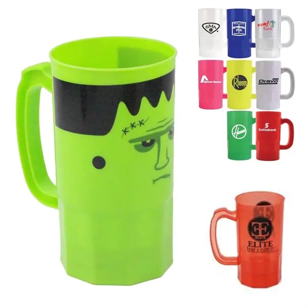 Large Capacity Plastic Beverage Beer Stein Mug With Handle - Large Capacity Plastic Beverage Beer Stein Mug With Handle - Image 0 of 7